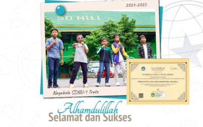 Tim Vokal Nagabola SD NU-1 Trate, Juara Nasional 30 karya terbaik, Cipta lagu anak indonesia, Tujuh kebiasaan anak indonesia hebat, Kemendikbudristek, 2025