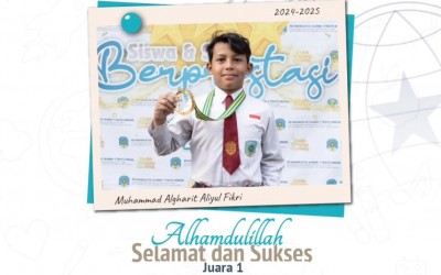 Muhammad Algharit Aliyul Fikri kelas V U-2 meraih Juara 1 Piala Menpora U-12 (Tim) Tingkat Nasional pada kejuaraan Liga anak indonesia regional surabaya-sidoarjo 2024